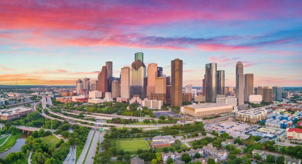 Panoramic view of Houston, Texas skyline