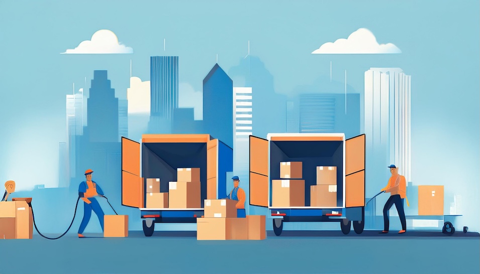 illustration showing types of moving companies