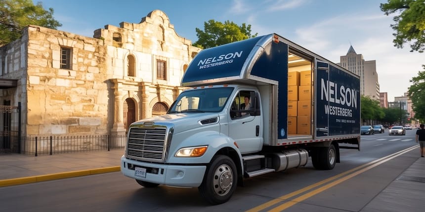 Inspiring image for Moving Guide to San Antonio in front of the Alamo