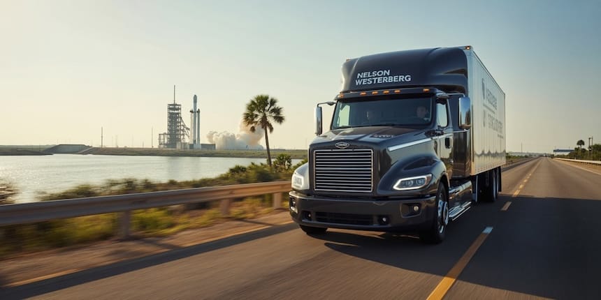 Inspiring landscape truck image for moving guide to Brownsville Texas
