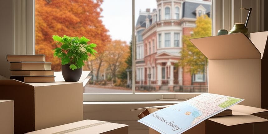 Majestic Victorian architecture, with its intricate details and elegant turrets, lines a tree-lined street.