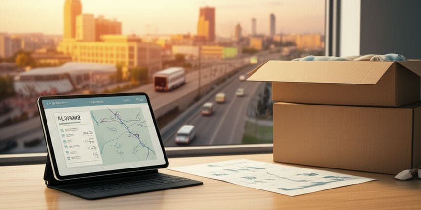 Conceptual image representing moving.